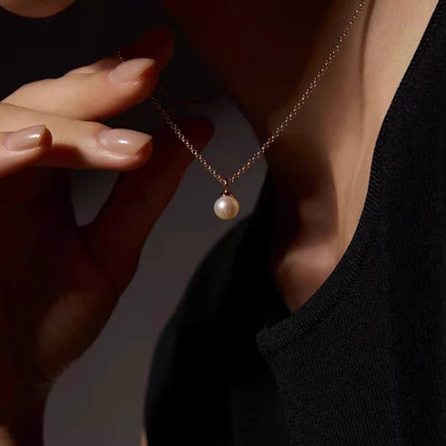 Bold Edison Pearl Pendant Chain Necklace - 18K Gold Vermeil/Silver